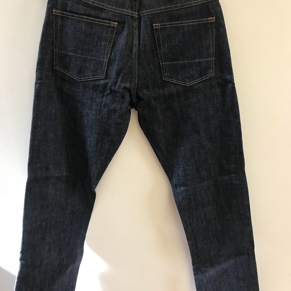 Gustin #210 pure blue Straight Selvedge Jeans 33 - Picture 3 of 5